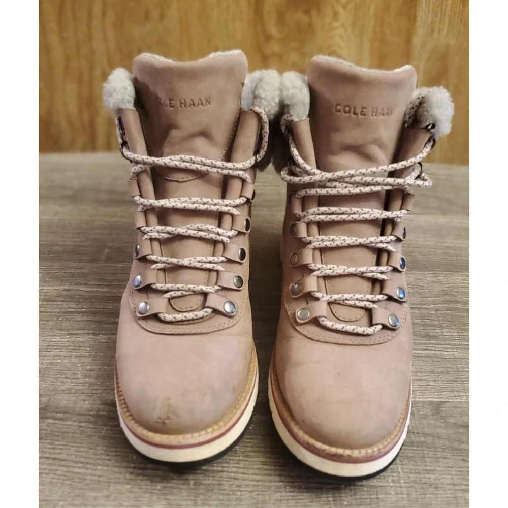 Cole Haan Zerogrand Explorer Waterproof Boots‎ Women's Size 6.5 Pink